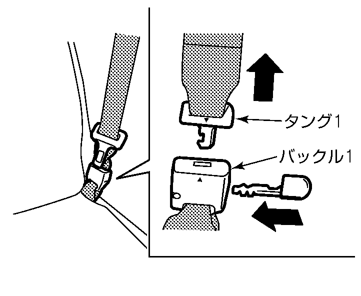 Elr 緊急固定 付3点式シートベルト 後席