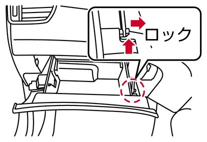 ヒューズの交換のしかた グローブボックス奥