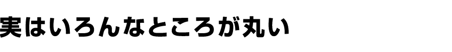 実はいろんなところが丸い