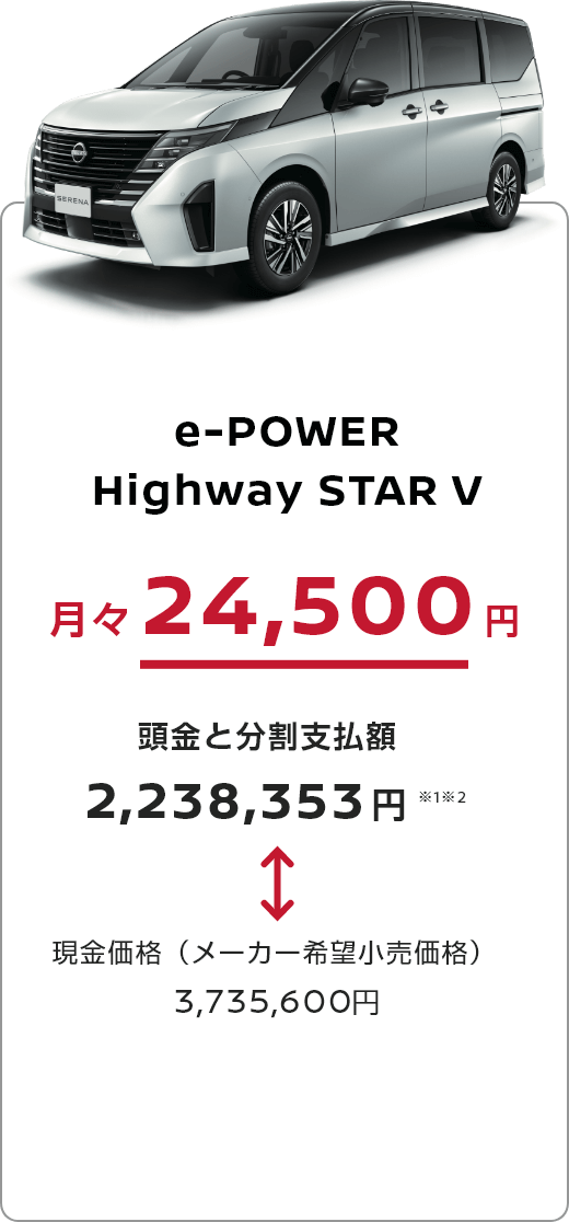 e-POWER Highway STAR V 月々24,500円